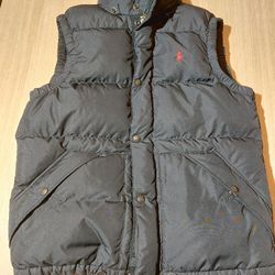 Classic 2010s Polo Ralph Lauren Bubble Vest Black Duck Feathers Men's Size S