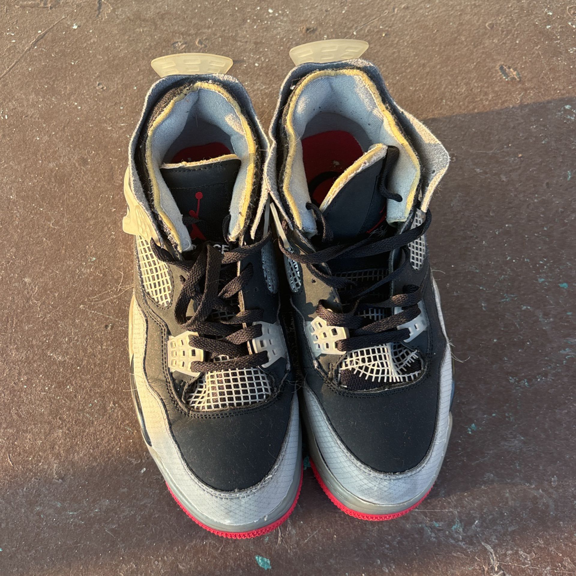 Nike Jordan 4 Retro Bred Black/Grey/Red Size 9.5 In Men’s $30