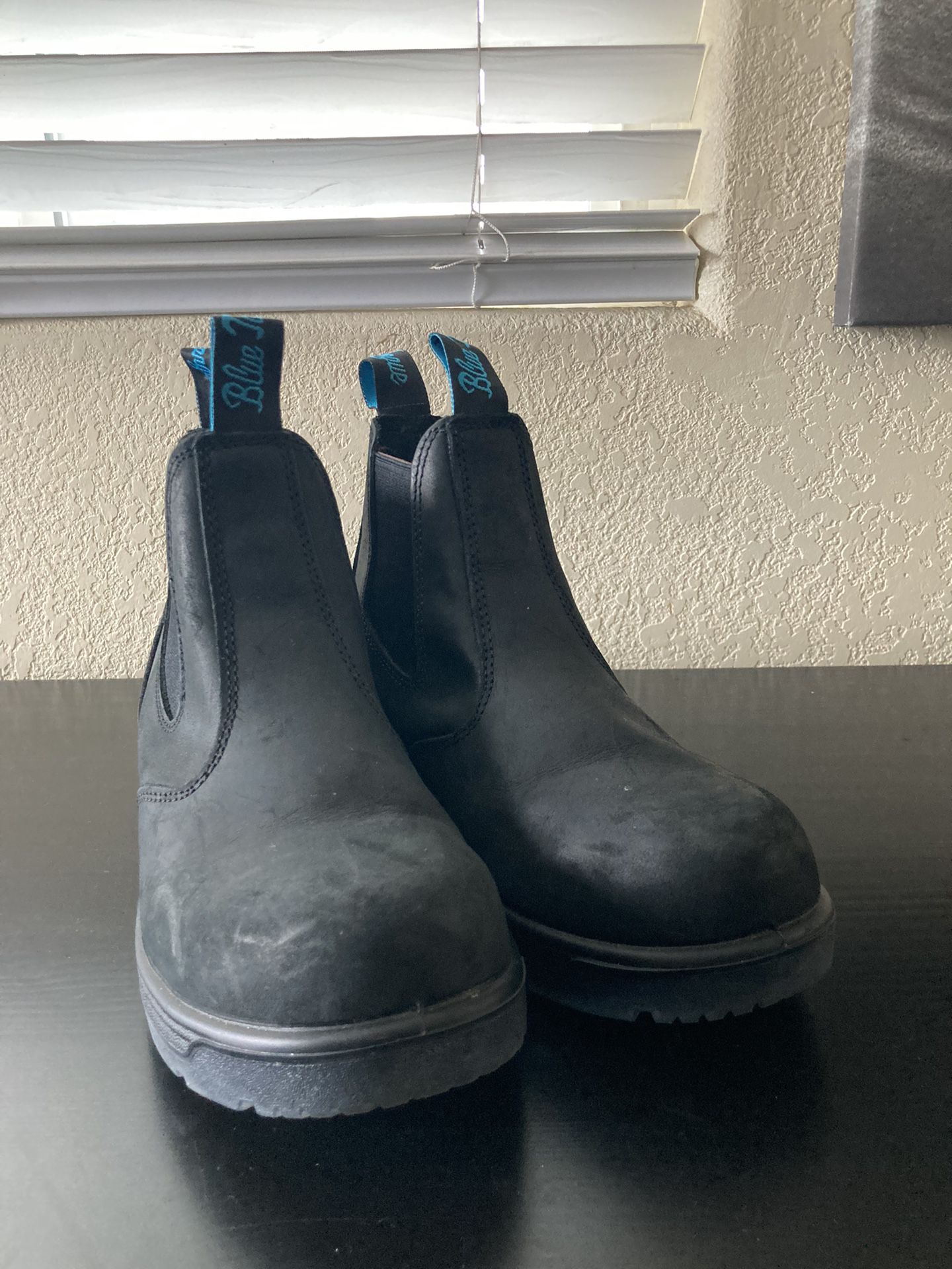 Blue Tongue Steel Toe Boots!
