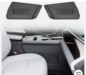 Muslogy Console Organizer Hidden Design Compatible with 2021-2025 2026 Toyota Sienna Sliding Door Hidden Storage Compartment 2PCS, OEM Style Privacy O