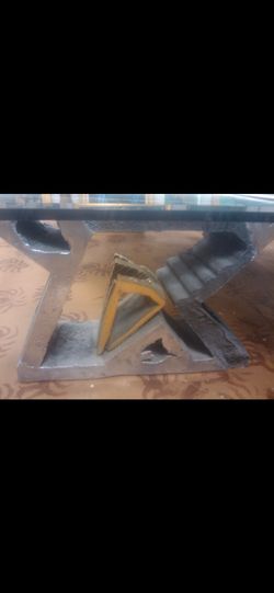 $4,500.00 PAIR Metal cocktail, table bases, extremely rare