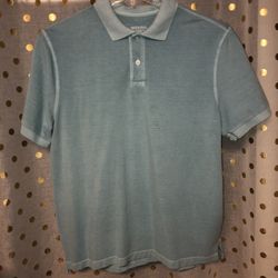 Mens Merona Size Large Blue Polo Shirt 
