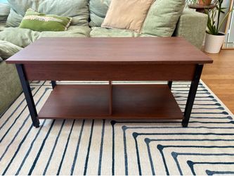 Modern Lift-Top Coffee Table – Adjustable Height & Hidden Storage