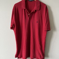 Polo by Ralph Lauren Men's Polo Shirt Red Extra Large XL Short Sleeve