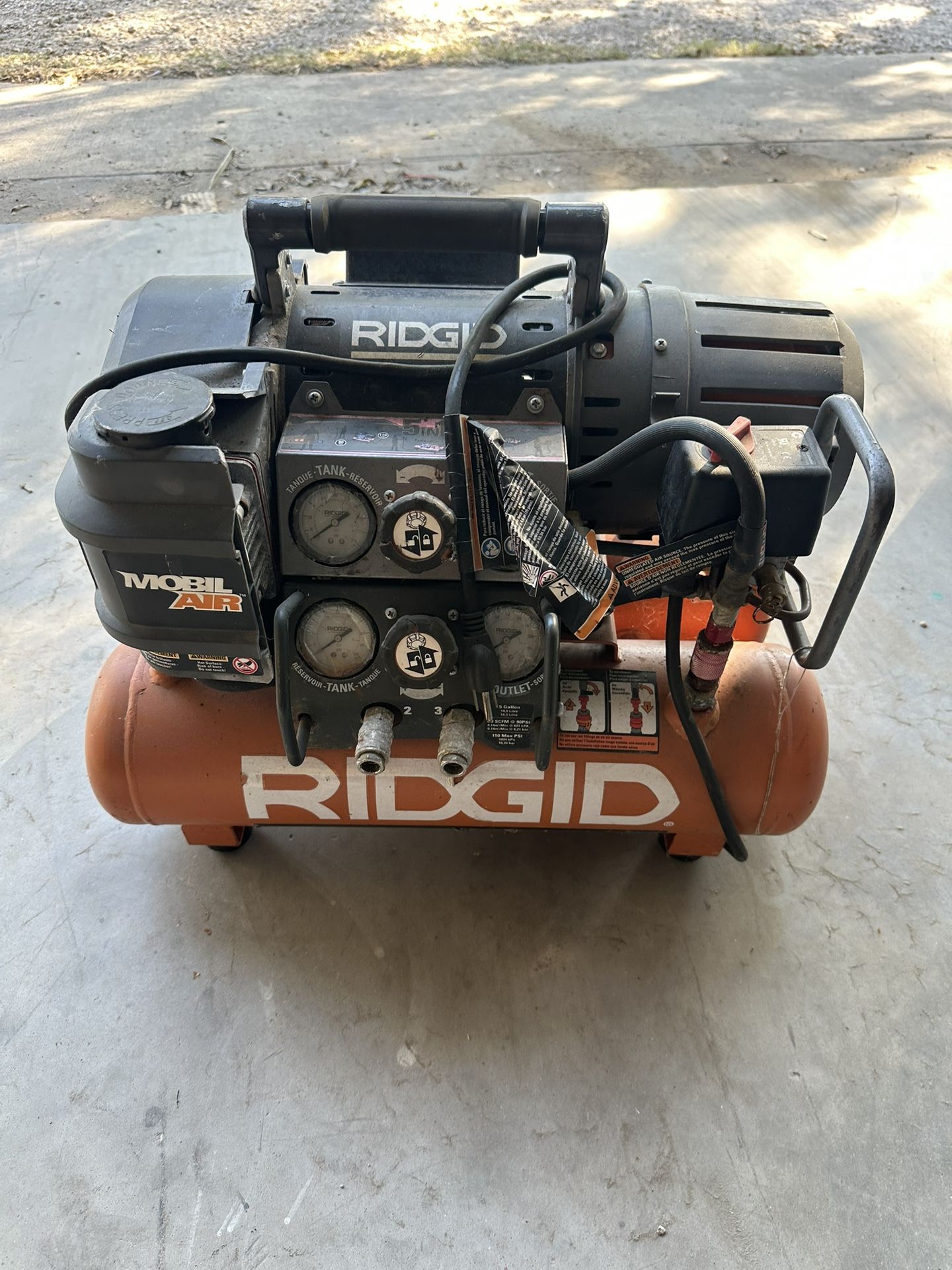 RIDGID Tri-Stack 5-gallon portable air compressor