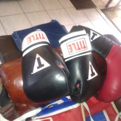 TITLE Boxing Classic Pro Style Training Gloves 3.0 14oz Black. Size Large