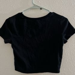 Womens Black Crop Top (SIZE XS)