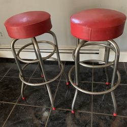 Bar Stools  (2 )Or Pub Table Stools Swivel 