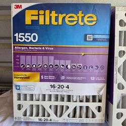 3M Filtrete 1550 Air Filters 16x20x4 – MERV 12 – 2 Pack – New