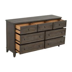 living spaces dresser Orange Brown Rustic Vintage 9-Drawer Wooden Dresser  Distressed Farmh   Golden Lotus Antiques