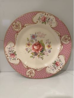 Myott Staffordshire England Pink Rose Plate Tea Party Beidal Shower