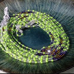 Authentic West African Waist Beads -lime green