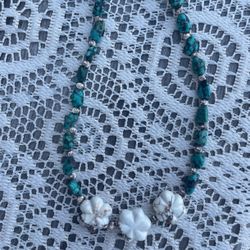 Turquoise and Sterling Silver Necklace 