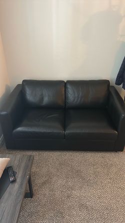 Black Leather Loveseat