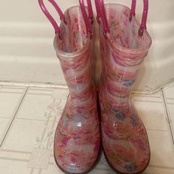Plastic Boots Light Up Rain Size:9/10 For Girls