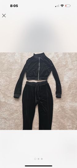 Two Peice Velvet Y2K Jumpsuit Size SMALL
