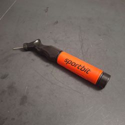 Sportbit Ball Pump With Needle- Push & Pull Inflating System, Great For All Sports Balls, Portable In Red & Black