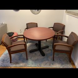Solid wood dining room/Office /living room table and chair set