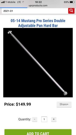 05-14 Mustang Pro Series Double Adjustable Pan Hard Bar