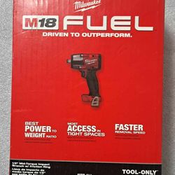 MILWAUKEE M18 FUEL BRUSHLESS CORDLESS 1/2" MID-TORQUE IMPACT WRENCH W/FRICTION RING TOOL ONLY 