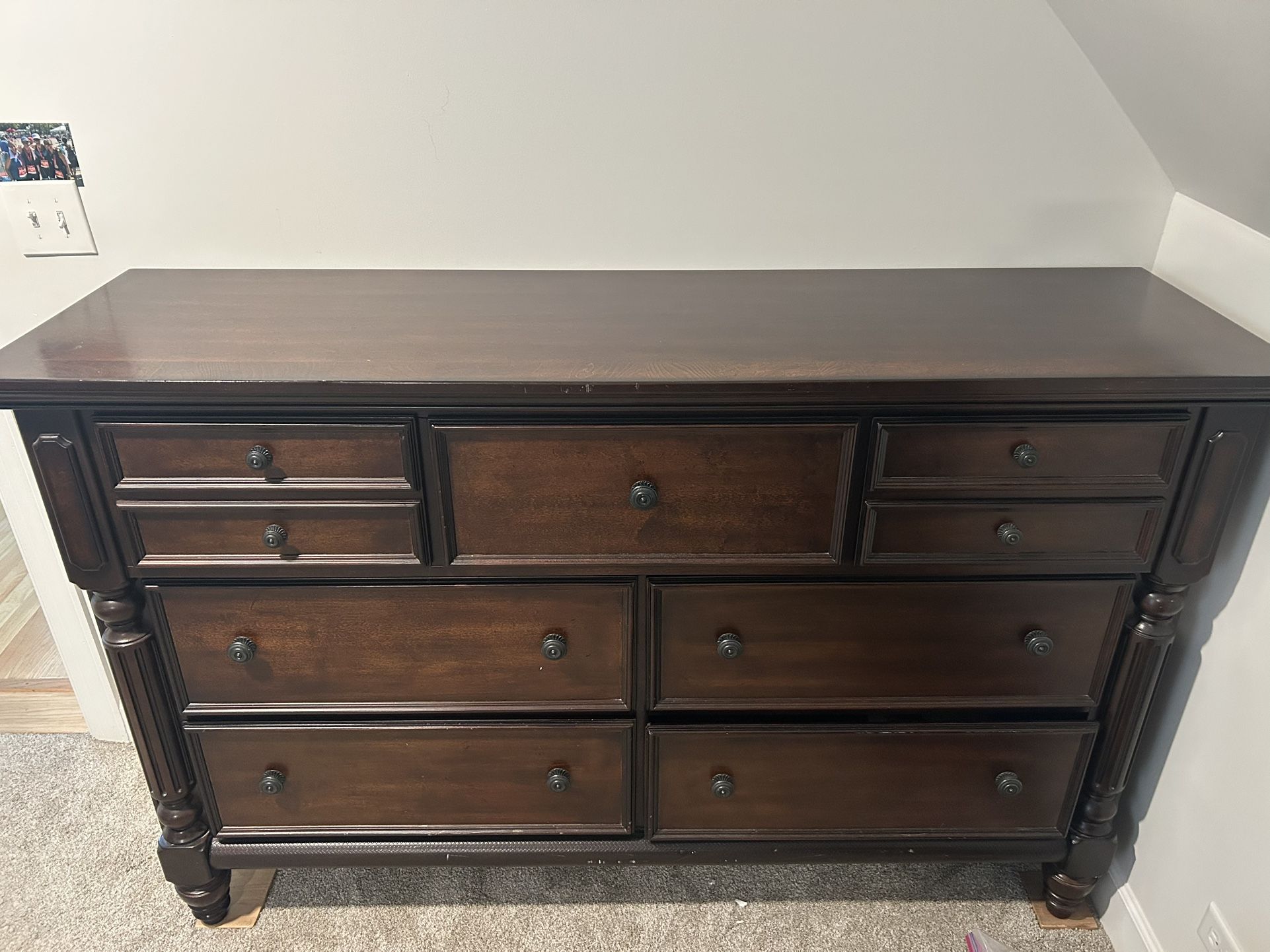 Dresser With Mirror And Matching Nightstand 