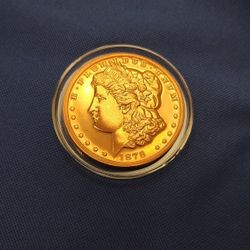 1878 USA United States Of America Morgan Dollar 1 oz. ADVP .999 Copper Coin / Case