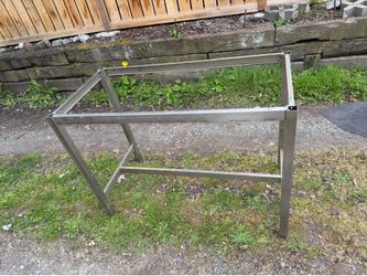 46L x 22W x 33”H stainless steel table frame only, top not included