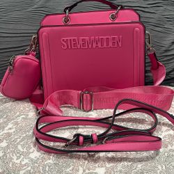Beautiful Steve Madden Bevelyn Convertible  Pink Cross Body Bag 