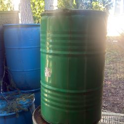 Metal And Plastic Barrels ($20 Each) 