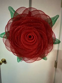 A beautiful red rose wreath