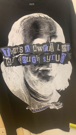 Awful Lot Of Cough Syrup  LongSleeve (XL) BLACK blue pattern
