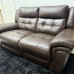 Dark  Brown Lesrhwr Couch Perfect Condition