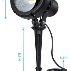 SUNVIE LED 40W Spot Lights Outdoor 5000K Daylight White Plug in Flag Pole Light 120V Ultra Bright Outdoor Spot Lights for Yard House Tree Lawn Signage
