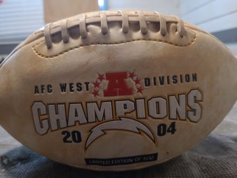 2004 limited edition of 500 chargers afc west division champions football