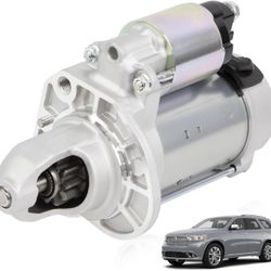 brand new in box Starter Motor Fit for Dodge Durango 3.6L 2016-2020 & Jeep Wrangler JL 2018-2024 | 12V 1.2KW 11-Tooth | Replaces OEM 0AB 560297