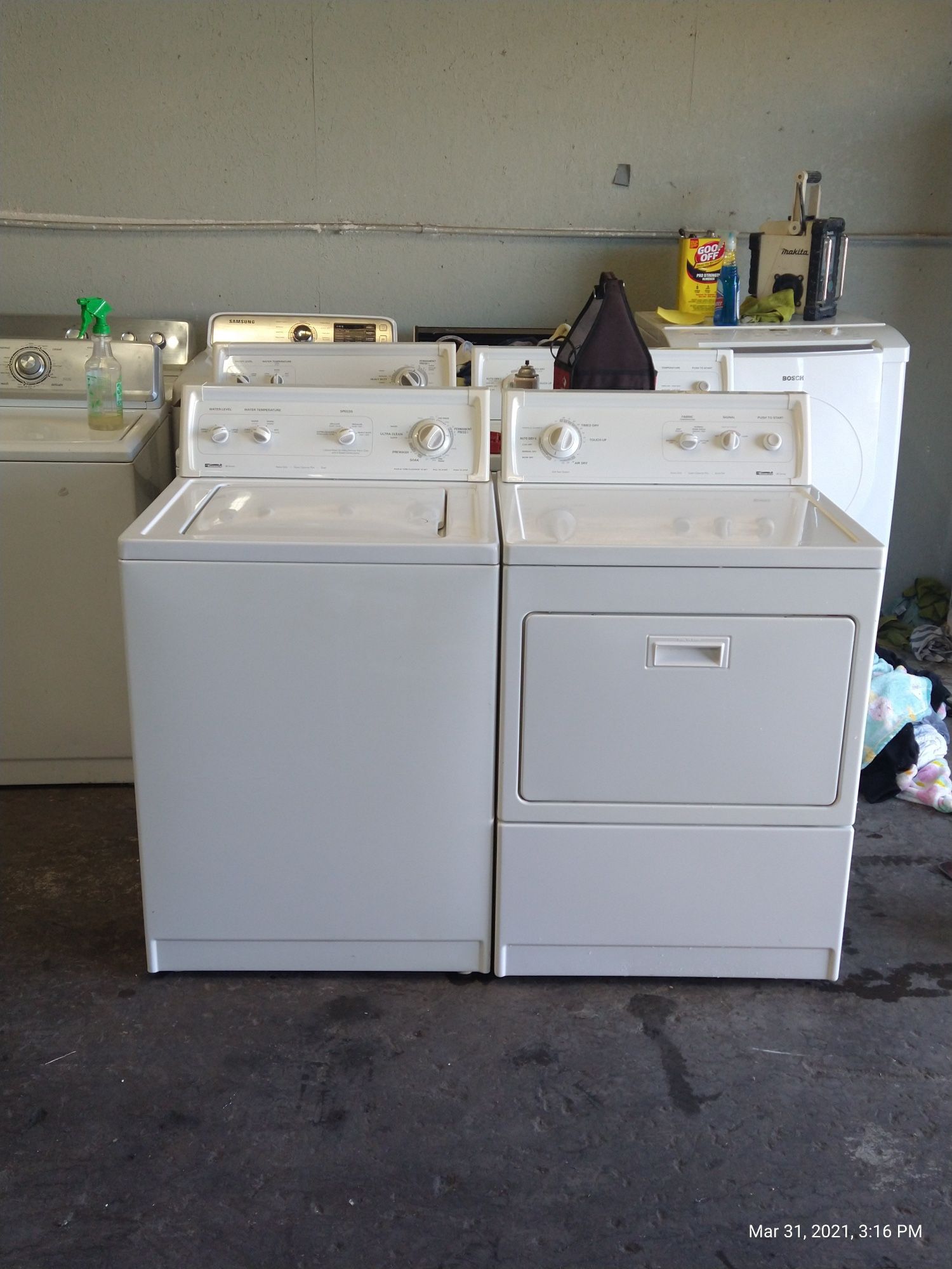 Kenmore washer and electric dryer Can Deliver