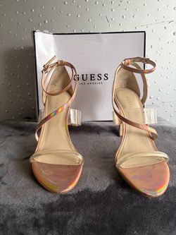Guess Holographic Strappy Heeled Sandal heels