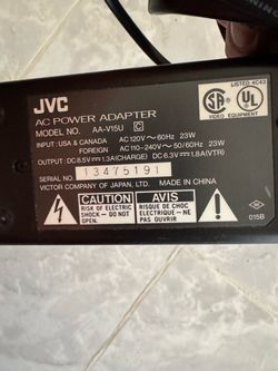 JVC AC Power Adapter AA-V15U