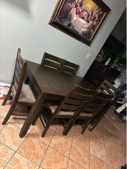6 chair dinner table