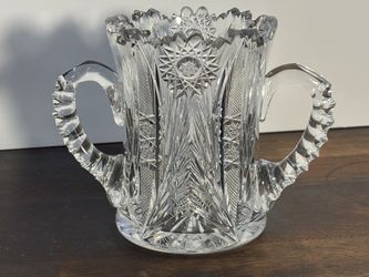 EARLY AMERICAN PRESSED GLASS SPOON HOLDER (SPOONER)