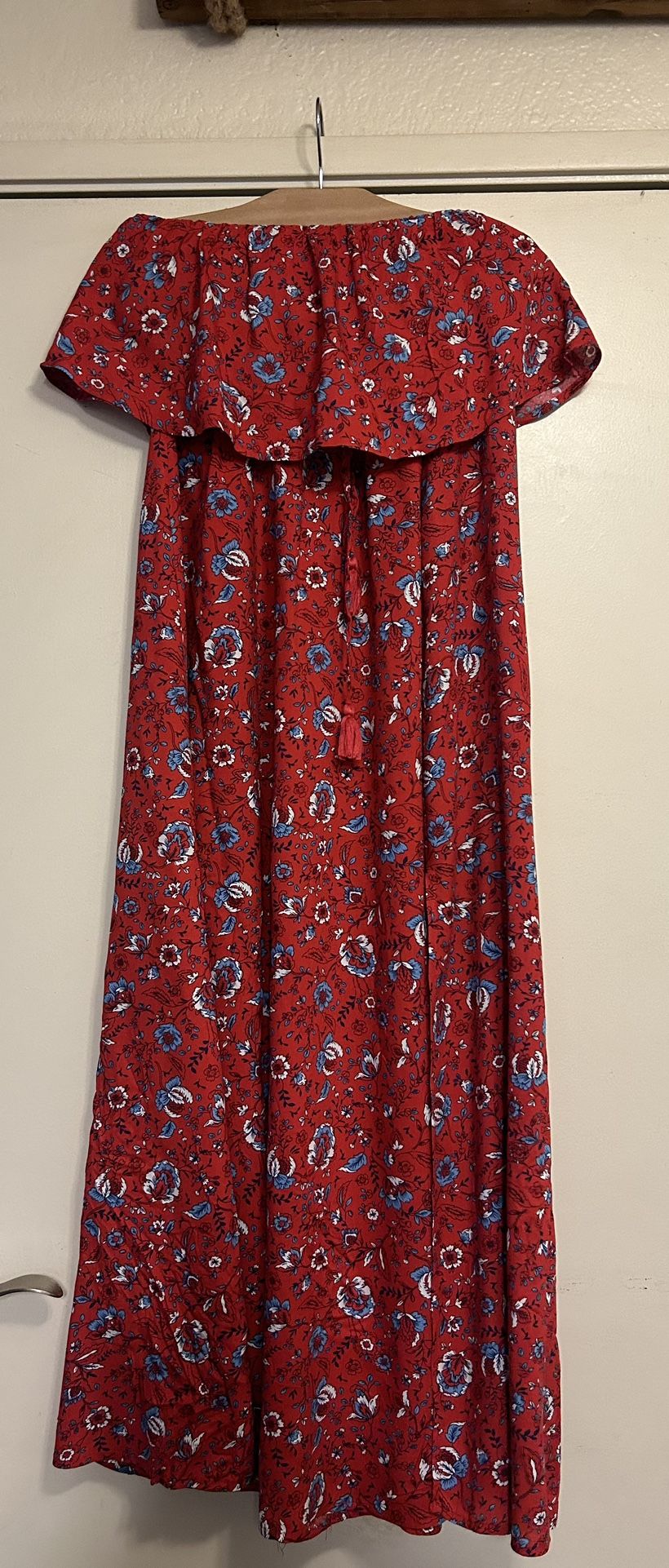 Red Strapless Dress Sundress