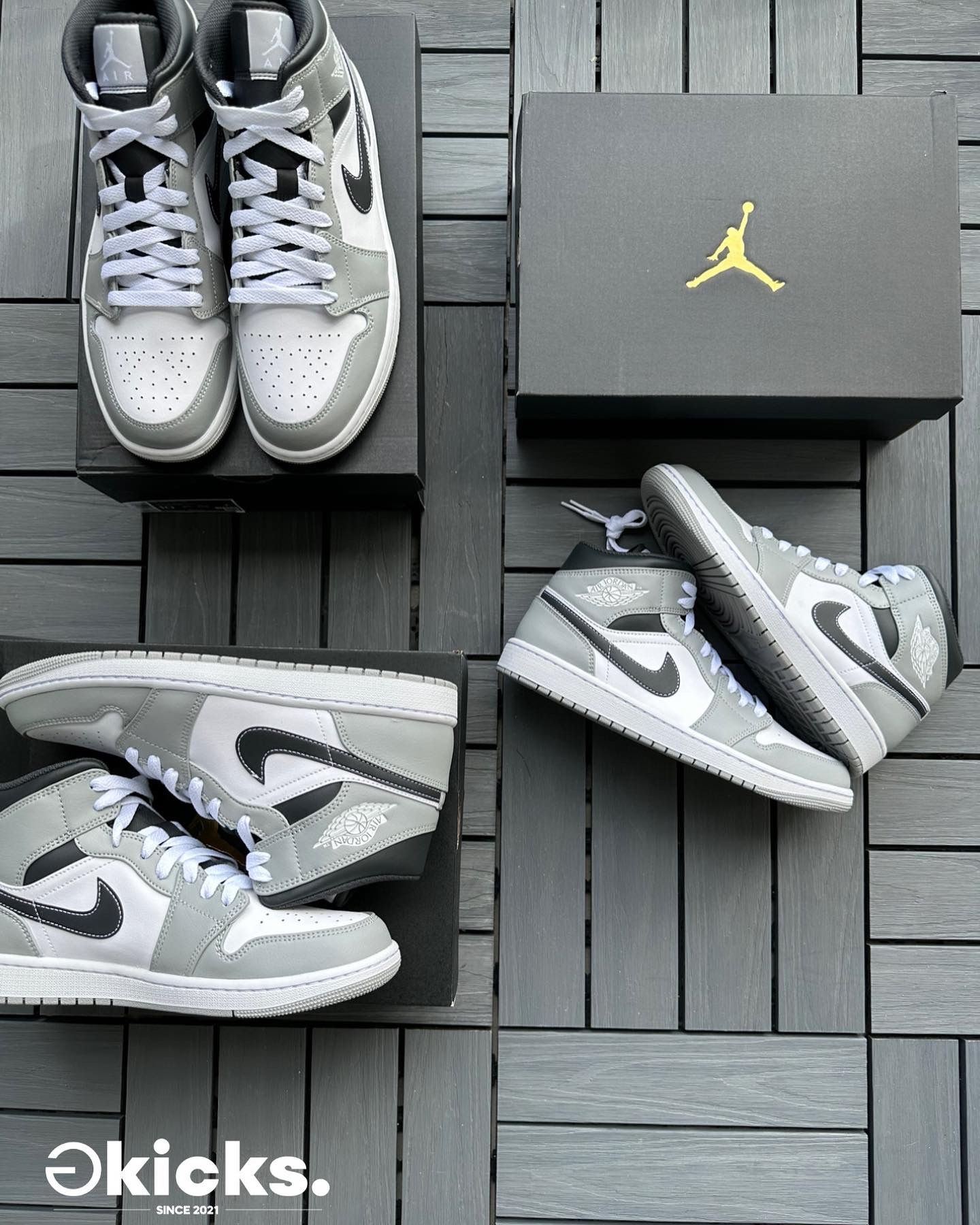 Jordan 1 Mid Smoke Grey Size 9.5 Men