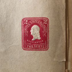 Antique US Postal Stamped Envelope 