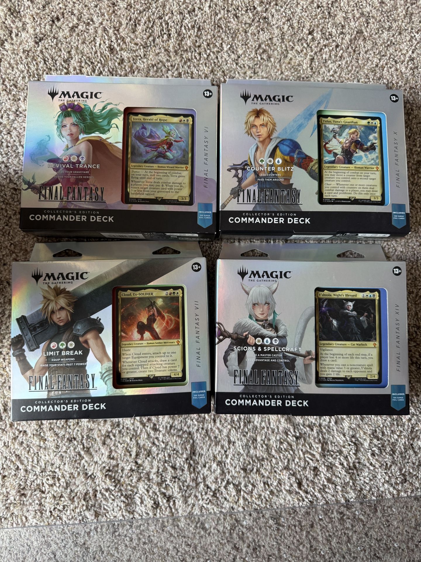 Magic The Gathering Final Fantasy Collector’s Edition Commander Deck Bundle NEW