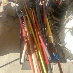 Cart Full Of Hand Tools $10 Each Shovels, Picks, Hoes Etc. Cart If Wanted Is $50oBO