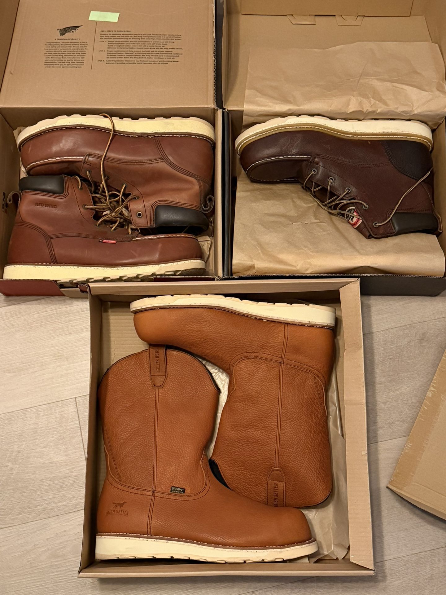 Red Wing Work Boots Size 13 Steel toe 