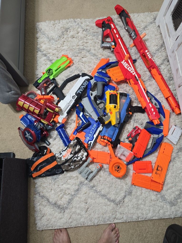 A Whole Bunch Of NERF GUNS