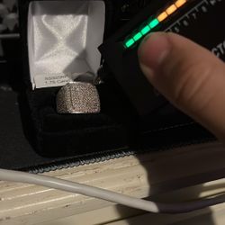 Cushion Silver Diamond Rings