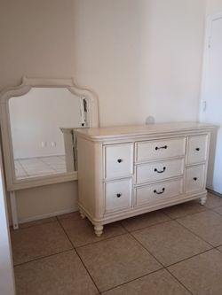 Dresser and mirror