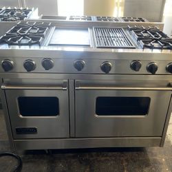 VIKING 48”WIDE GAS RANGE STOVE IN STAINLESS STEEL 